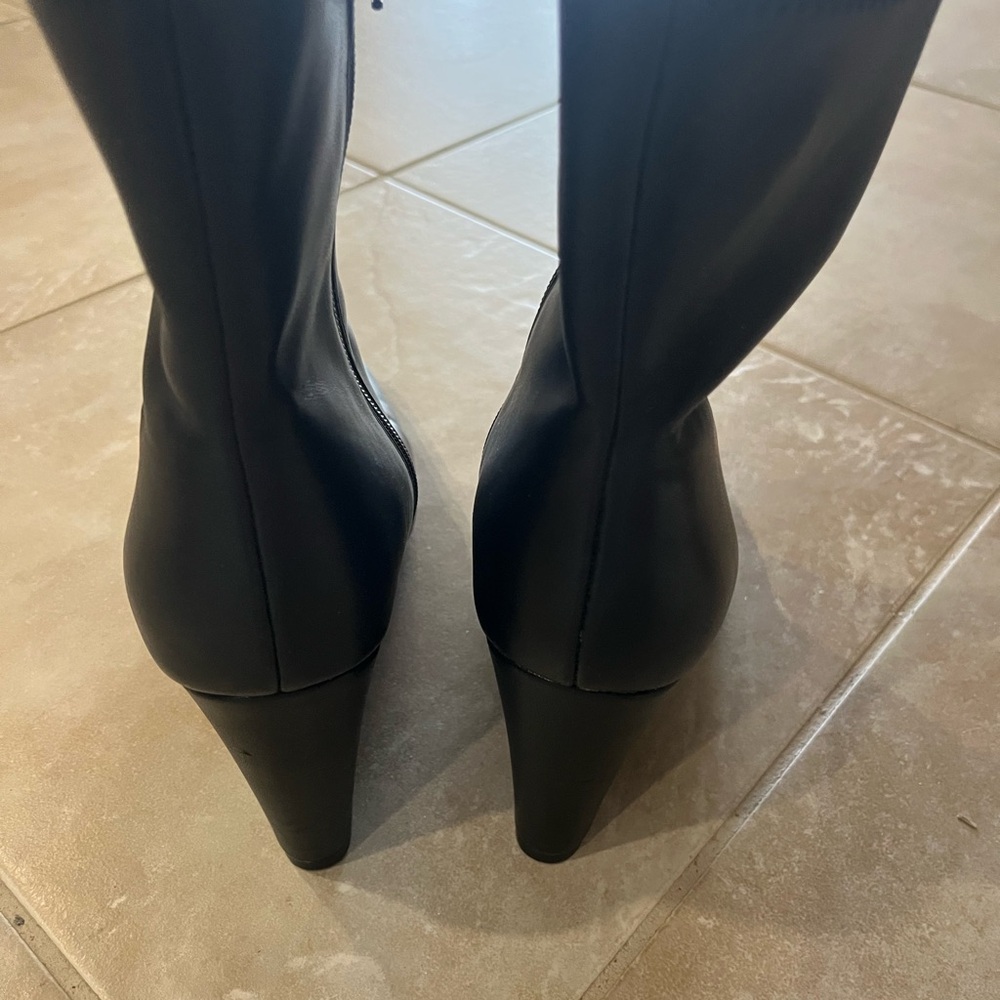 a new day Black Wedge Heeled Boots - Picture 3 of 3